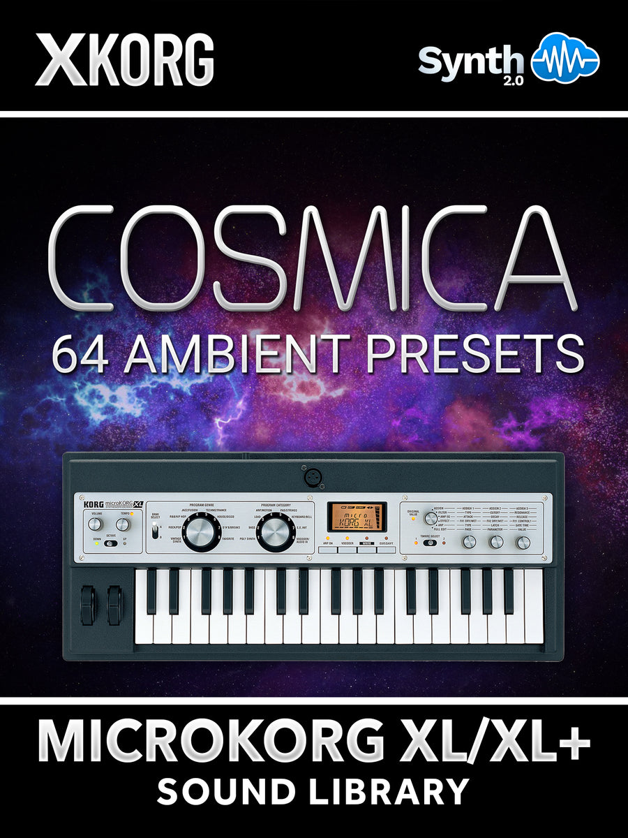 LFO018 - Cosmica - 64 Ambient Presets - Korg Microkorg XL / XL +|