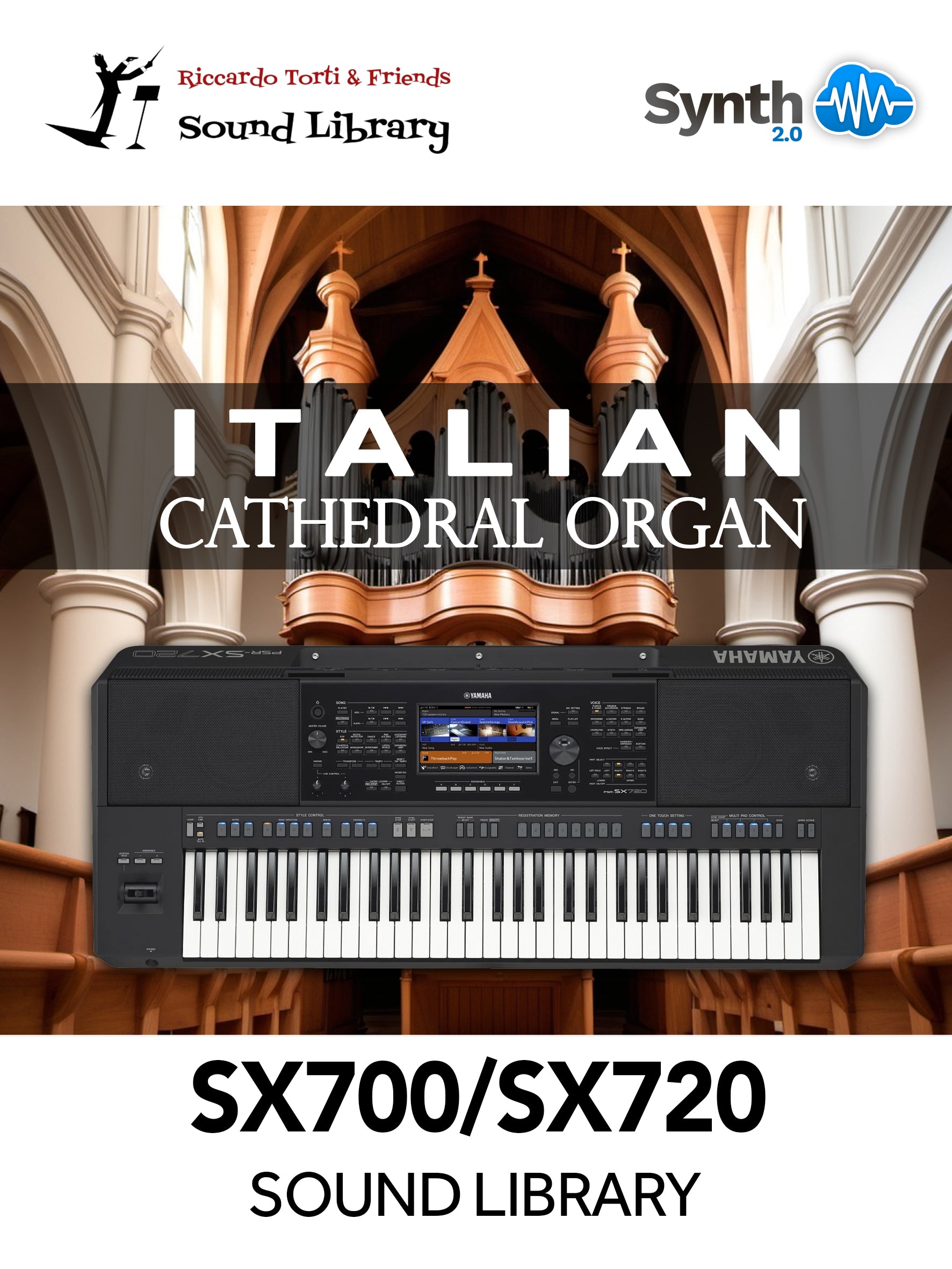 GNL019 - Italian Cathedral Organ - Yamaha PSR SX700 / 720 ( 11 presets )