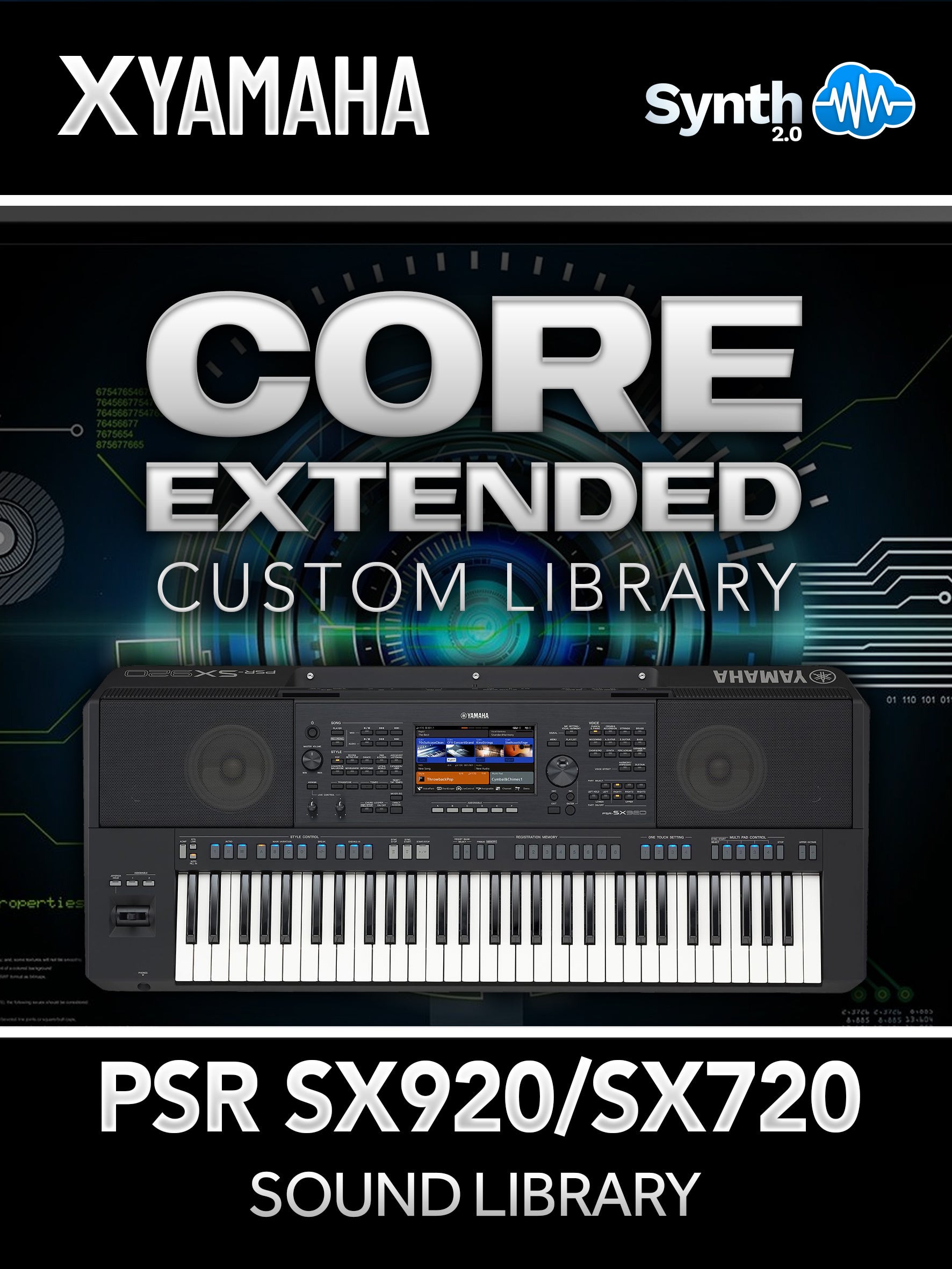 ASL044 - Core Extended Custom Library - Yamaha PSR SX920 / SX720 ( 20 voices )