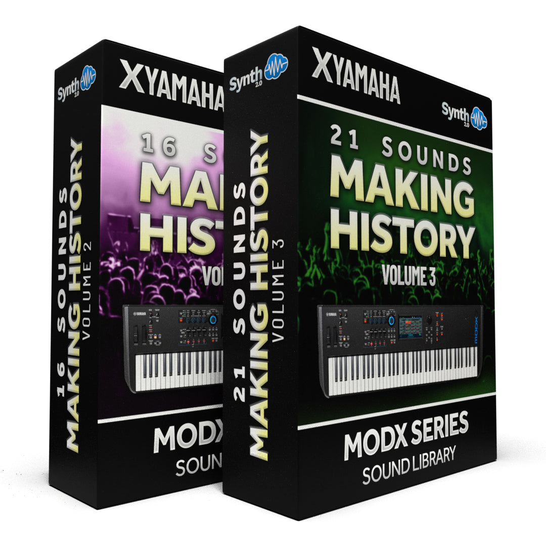 SCL445 - ( Bundle ) - 16 Sounds - Making History Vol.2 + 21 Sounds - Making History Vol.3 - Yamaha MODX / MODX+