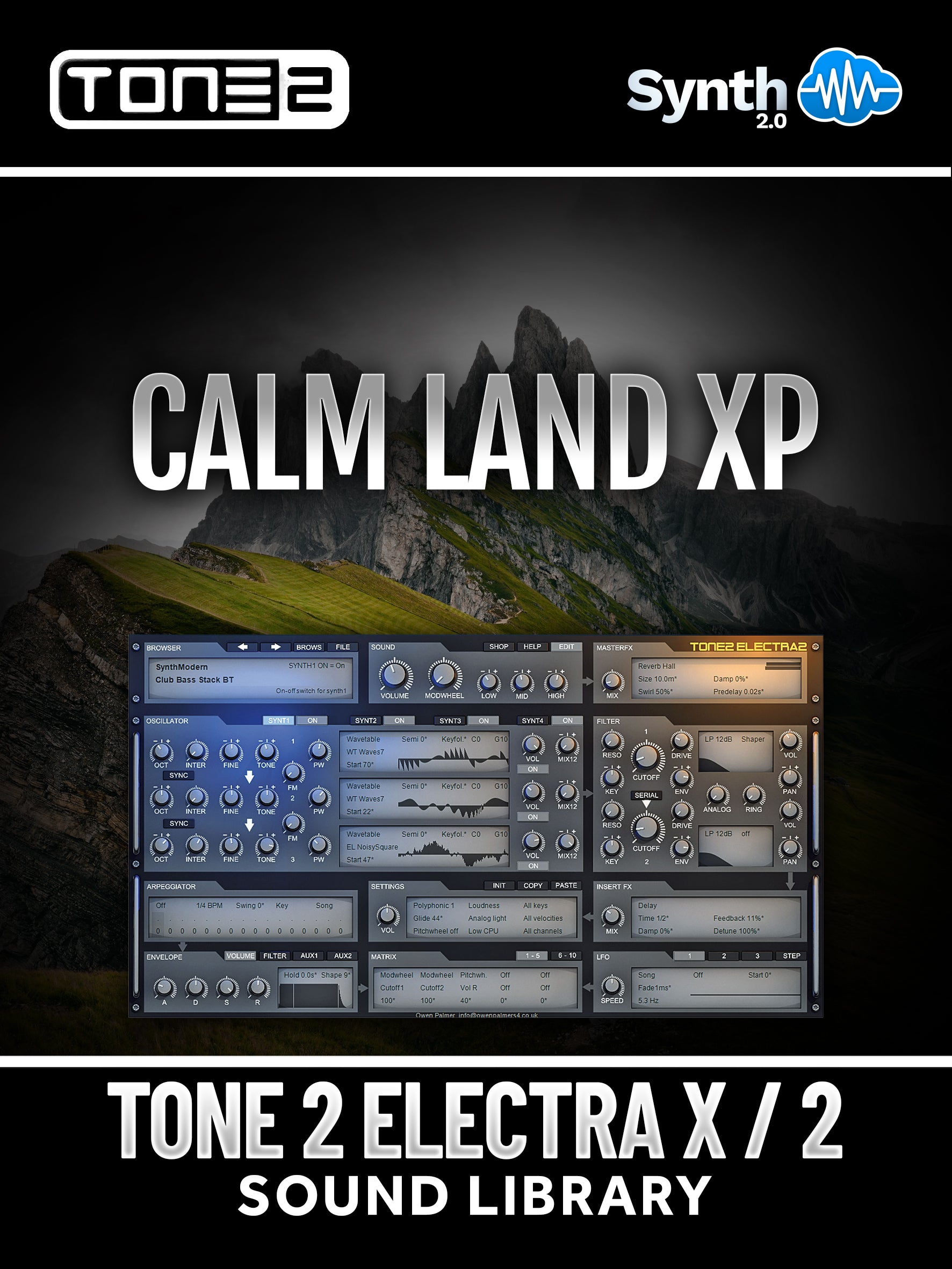 SSL018 - Calm Lands XP - Tone 2 Electra X / 2 ( 40 presets )