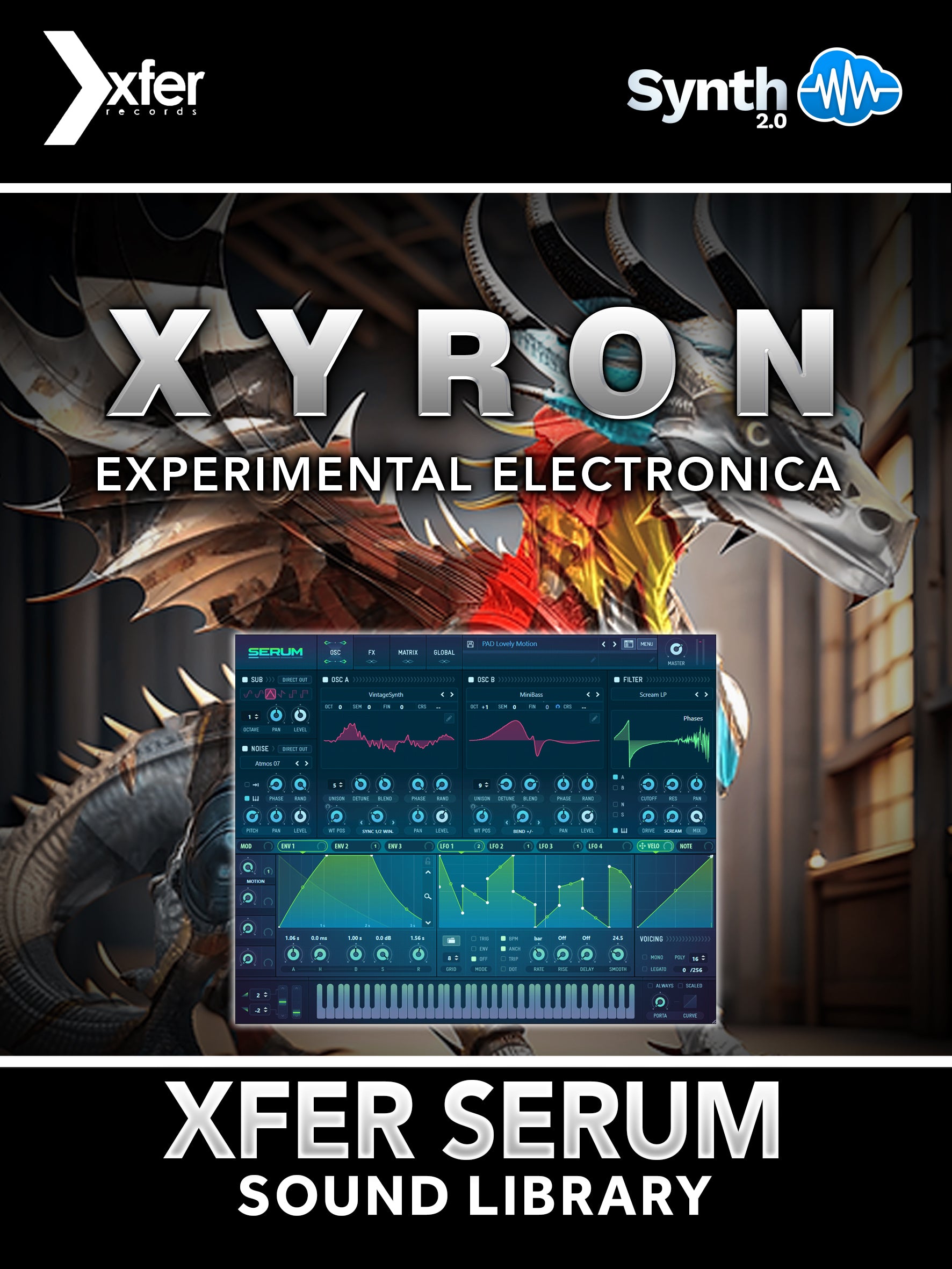 HDL008 - X Y R O N - Experimental Electronica - Xfer Serum ( 50 sequences presets )