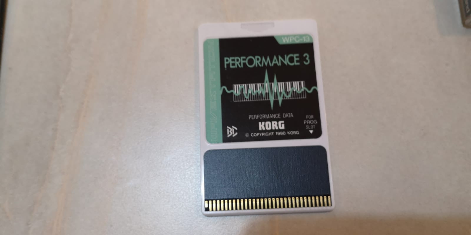 KORG WAVESTATION MEMORY DATA CARD - WPC-13 - PERFORMANCE 3 DATA - RARE !