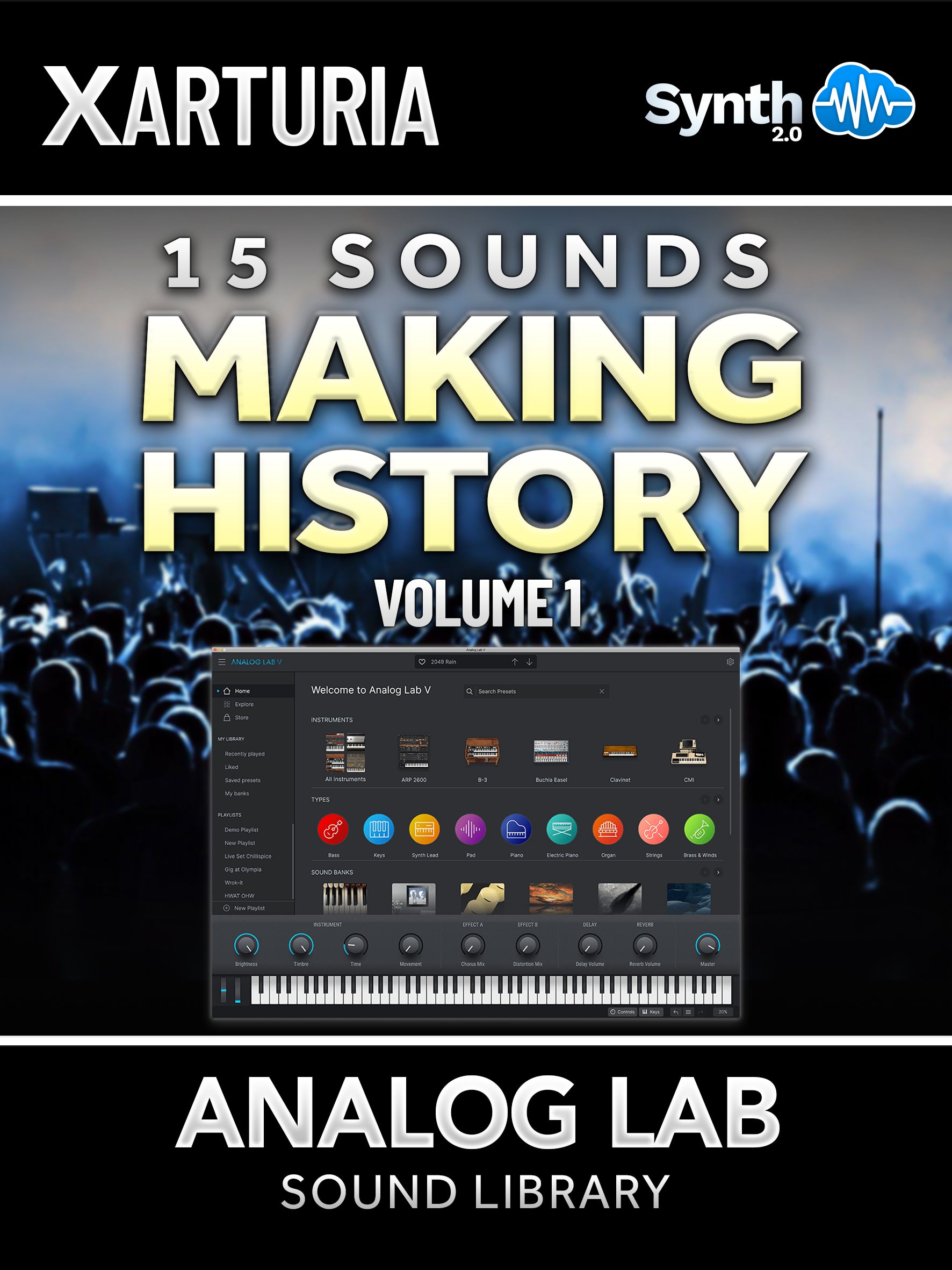 SCL401 - ( Bundle ) - 15 Sounds - Making History Vol.1 + Synthwave VS 90s - Arturia Analog Lab V