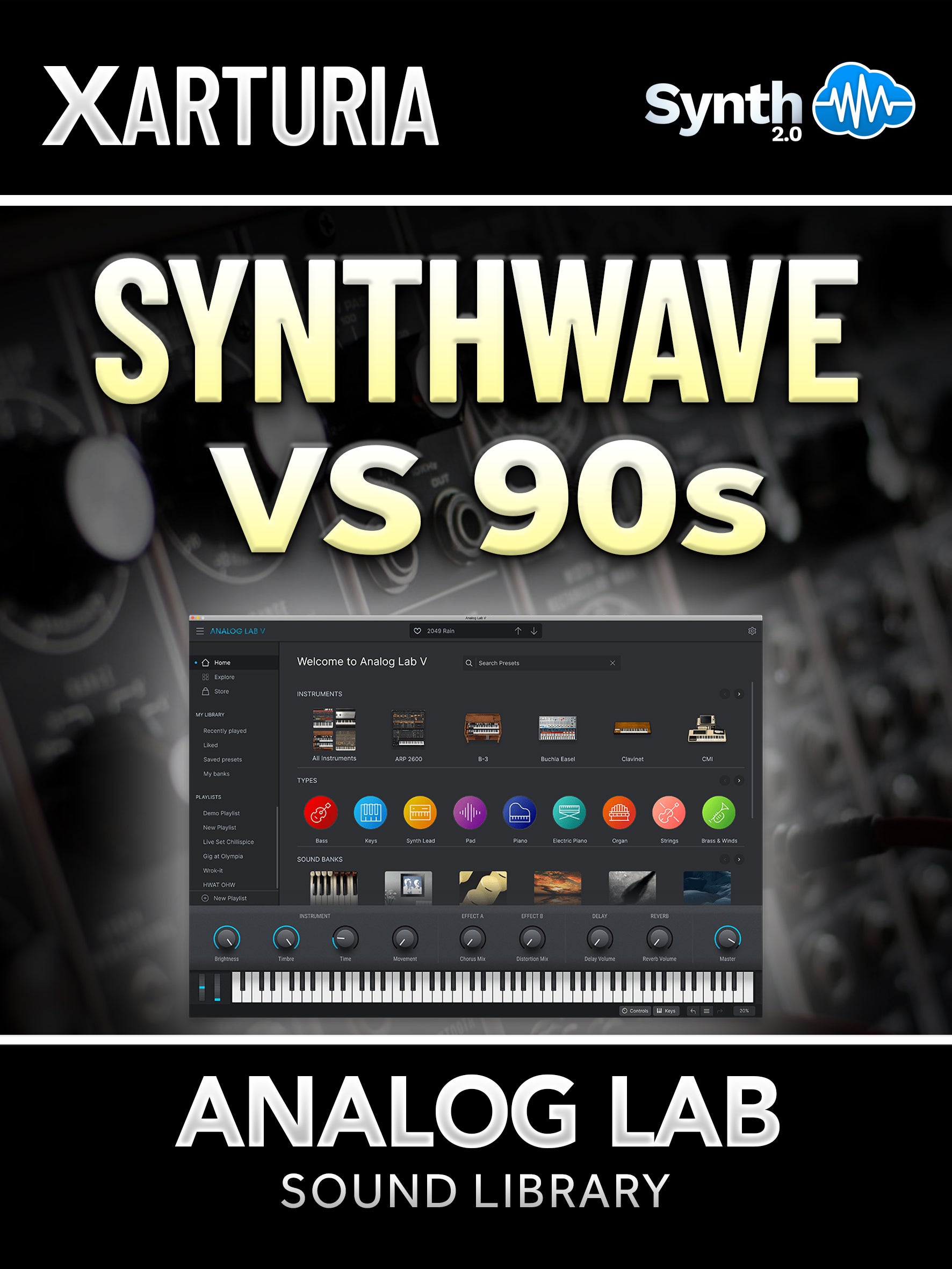 SCL401 - ( Bundle ) - 15 Sounds - Making History Vol.1 + Synthwave VS 90s - Arturia Analog Lab V