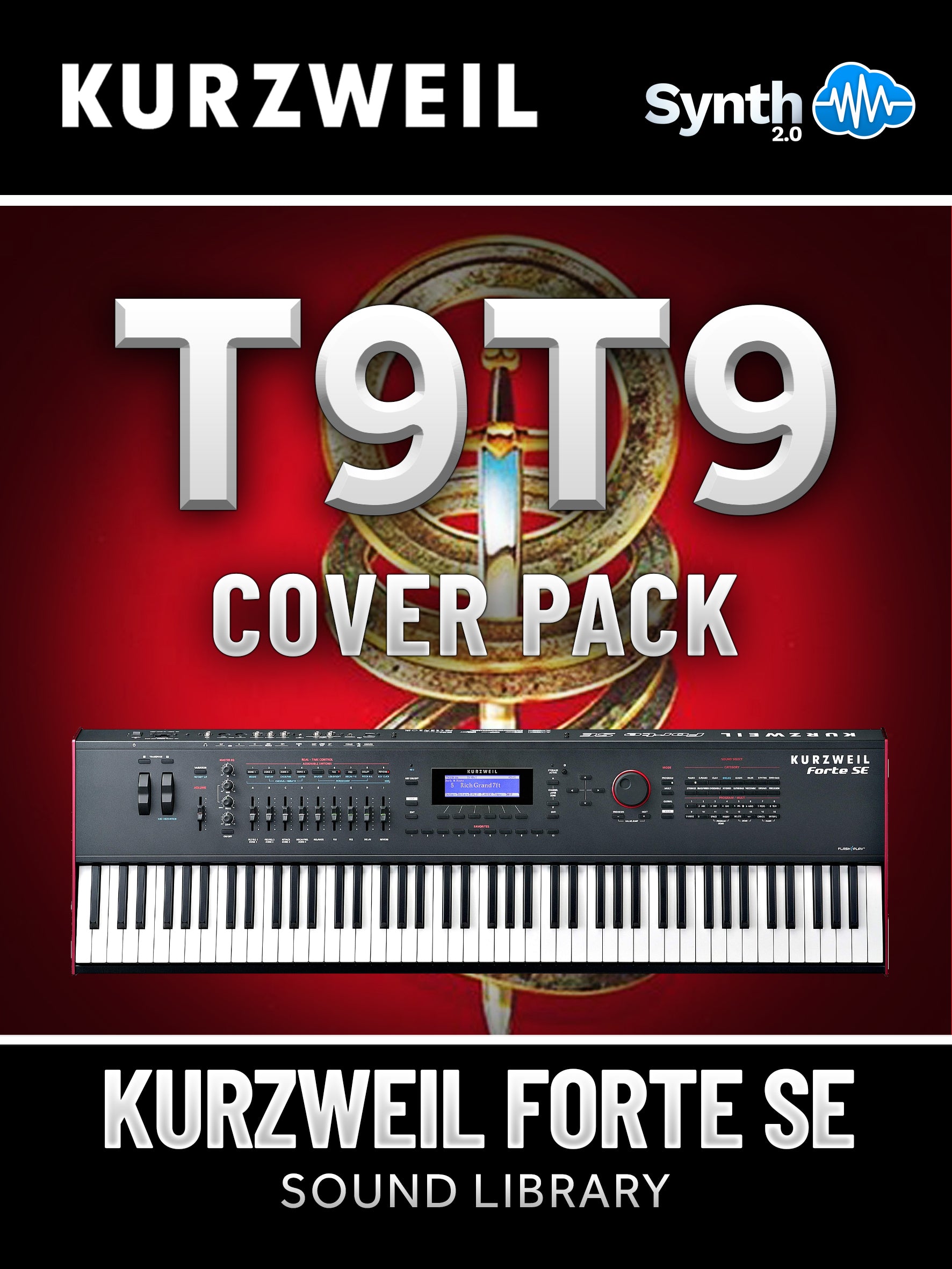LDX137 - T9T9 Cover Pack - Kurzweil Forte SE ( 10 presets )