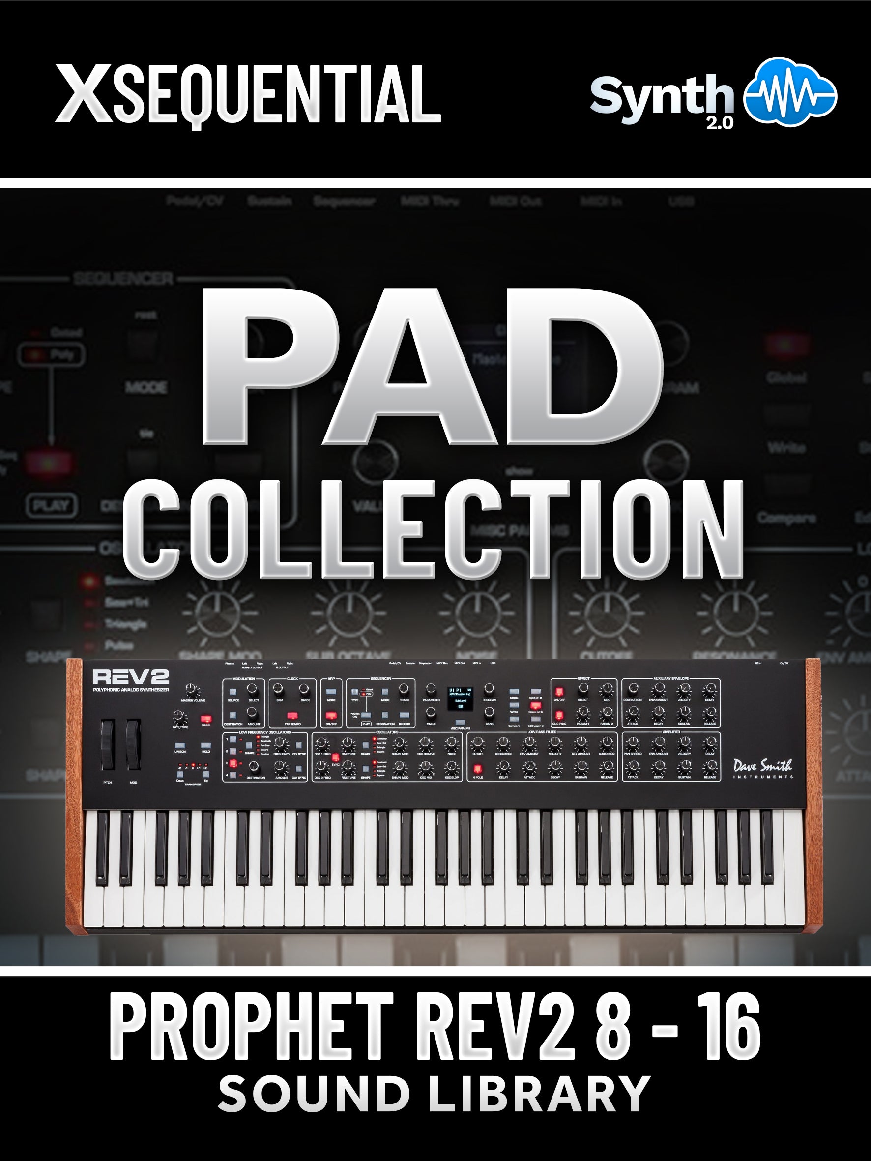 VTL002 - Pad Collection - Sequential Prophet Rev2 ( 8 - 16 voices ) ( 128 presets )