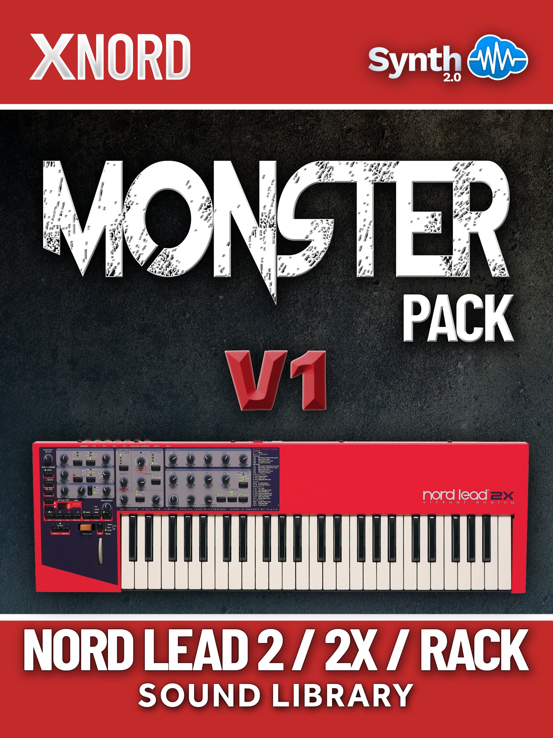 LDX149 - Monster Pack V1 - Nord Lead 2 / 2x / Rack ( 128 presets )